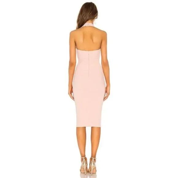 Nookie Boulevard Halter Midi Dress Square Neck Prima Blush Hoco Prom Formal XS - Picture 3 of 13